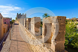 Alcudia Old Town fortress wall in Majorca Mallorca photo