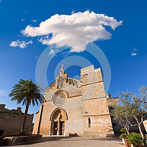 Alcudia Old Town Sant Jaume church in Majorca