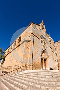 Alcudia Old Town Sant Jaume church in Majorca