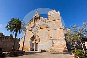 Alcudia Old Town Sant Jaume church in Majorca