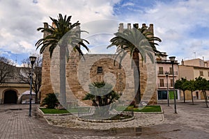 Alcudia , Porta de Mallorca in the old historic town