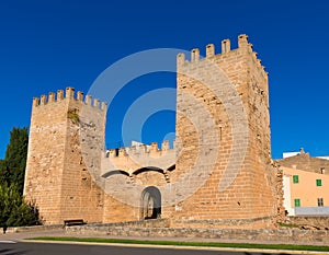 Alcudia Porta de Mallorca in Old town at Majorca