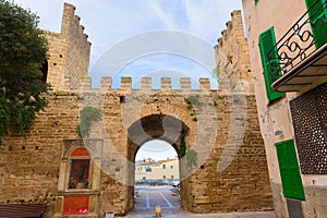 Alcudia Porta de Mallorca in Old town at Majorca