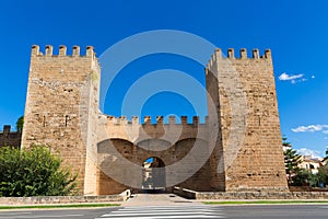 Alcudia Porta de Mallorca in Old town at Majorca