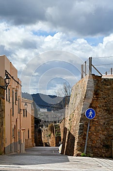 Alcudia , wall of the old historic town