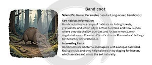 Long-nosed Bandicoot: Nocturnal Marsupial Foraging in Australian Habitats