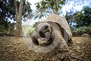 Aldabra giant tortoise, aldabrachelys gigantea