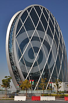Aldar headquarters building in Abu Dhabi, UAE