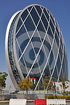Aldar headquarters building in Abu Dhabi, UAE
