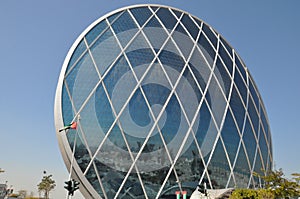 Aldar headquarters building in Abu Dhabi, UAE