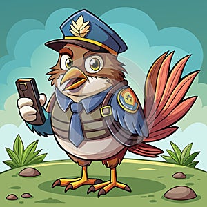 Alder Flycatcher bird sympathetic screams police Phone vector