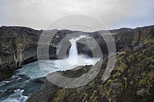 Aldeyjarfoss is an amazing waterfall in Iceland