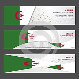 Alegeria independence day abstract background design banner and