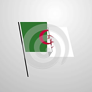 Alegeria waving Flag design vector background