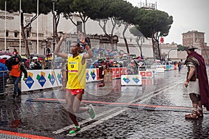 Alem Fikre Kifle, the finish line took second place
