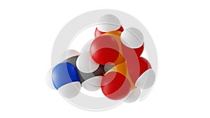 alendronic acid molecule, bone resorption inhibitors, molecular structure, isolated 3d model van der Waals