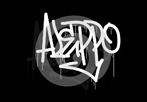 ALEPPO city graffiti tag style