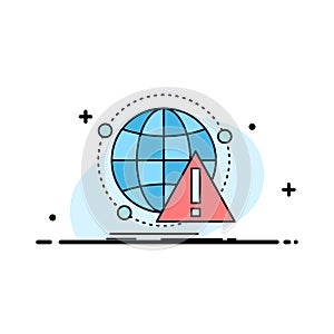 Alert, antivirus, attack, computer, virus Flat Color Icon Vector