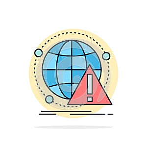 Alert, antivirus, attack, computer, virus Flat Color Icon Vector