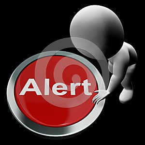 Alert Button Shows Warn Caution Or Raise Alarm photo