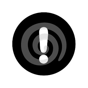 Alert caution danger error exclamation icon or symbol isolated on white background
