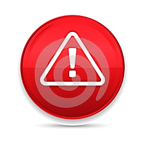 Alert icon shiny luxury design red button vector