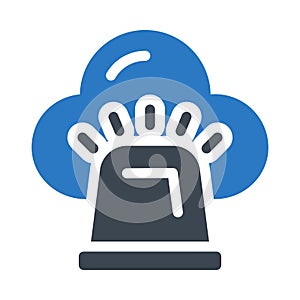 Alert vector glyph color icon