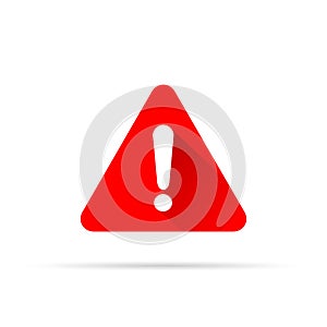 Alert icon on white background