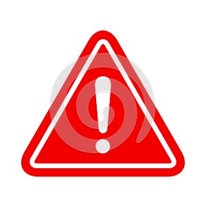 Alert icon on white background