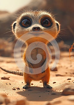 Vigilant Meerkat on Desert Watch photo