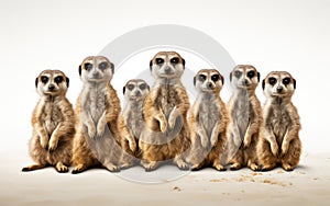 Alert Meerkats in the Desert -Generative Ai