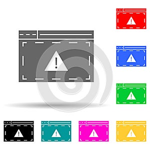 alert message multi color style icon. Simple glyph, flat vector of web development icons for ui and ux, website or mobile