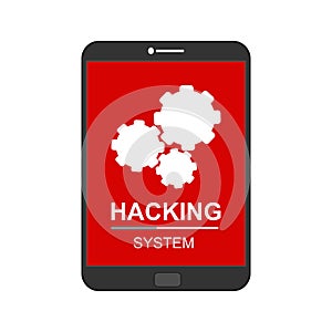 Alert notification on smartphone vector, malware concept, spam data, fraud internet error