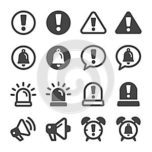 Alert and reminder icon set photo