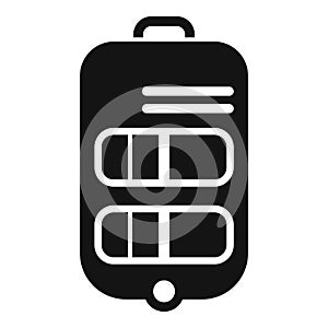Alert smart key icon simple vector. Control vehicle access