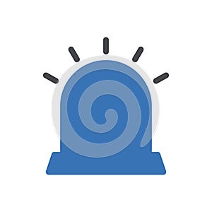 Alert vector glyph colour icon