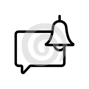 Alert vector icon. Isolated contour symbol illustration photo