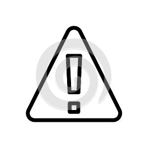 Alert vector thin line  icon