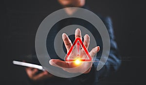 Alert warning icon concept