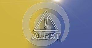 Alert warning symbol 3d with shadow