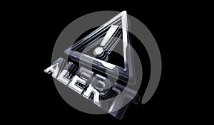 Alert warning symbol digital 3d illustration