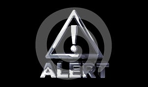 Alert warning symbol digital 3d illustration