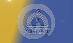 Alert warning symbol digital concept 3d illustration