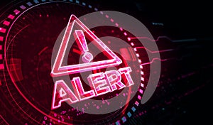 Alert warning symbol digital concept 3d illustration