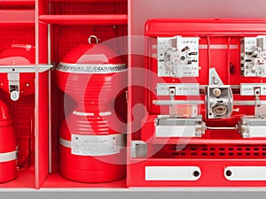 Alerting Protection: Striking Fire Alarm Equipment Artwork