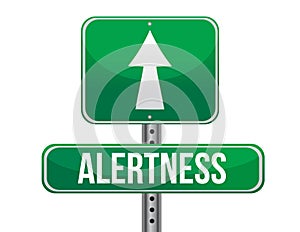 Alertness road sign illustration design