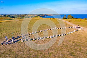 Ales stenar megalithic monument in coastal Sweden