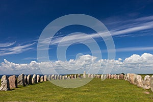 Ales Stenar - a megalithic monument in Sweden.