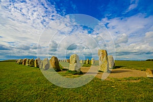 Ales stones in Skane, Sweden photo