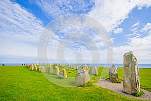 Ales stones in Skane, Sweden photo